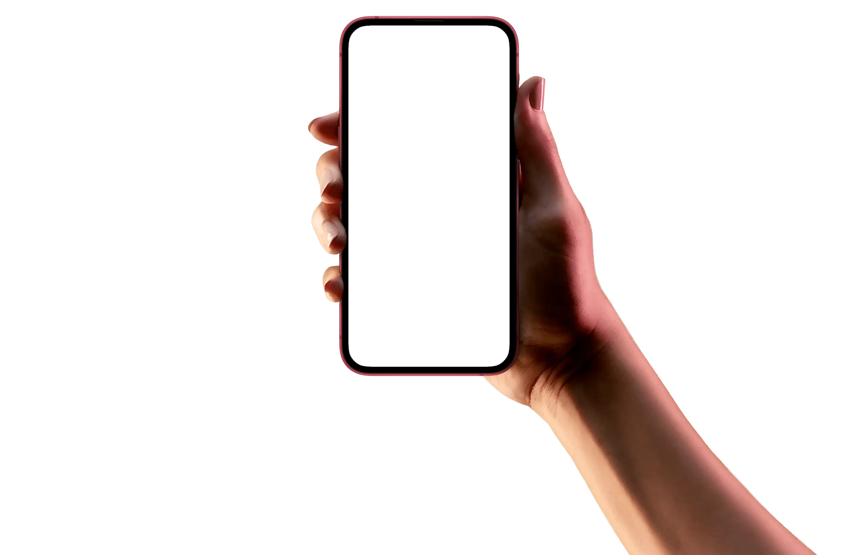 Telefon ve el mockup görseli